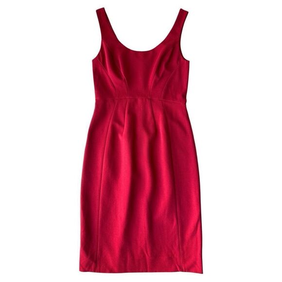 Diane von Furstenberg Red Geovana Sheath Sleeveless Dress Size 2 - Picture 7 of 13